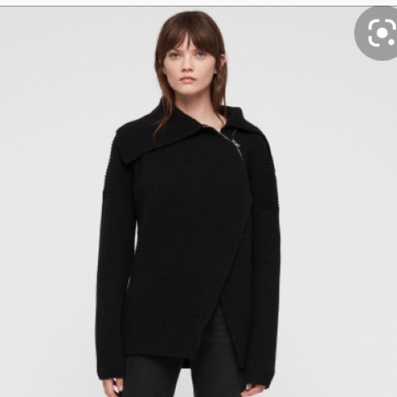 Nwt Allsaints Tallis Zip Cardigan 